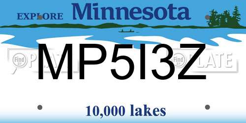 MP5I3Z Minnesota License Plate