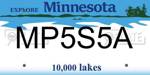 MP5S5A Minnesota License Plate