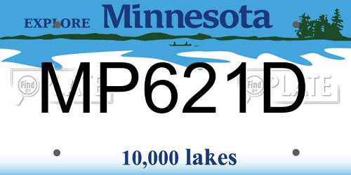MP621D Minnesota License Plate