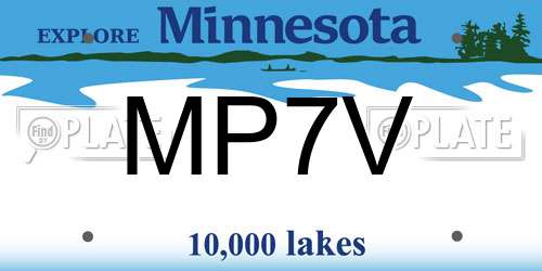 MP7V Minnesota License Plate