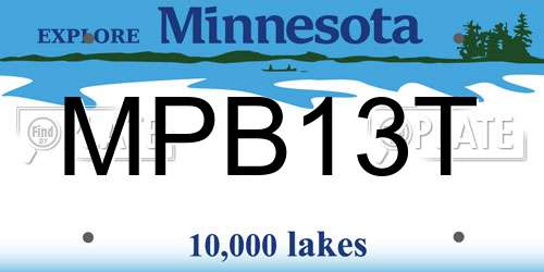 MPB13T Minnesota License Plate