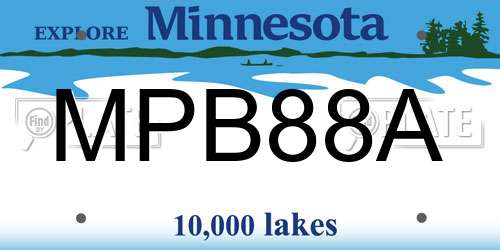 MPB88A Minnesota License Plate