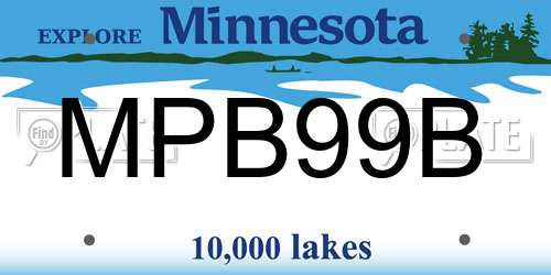 MPB99B Minnesota License Plate