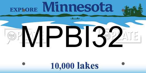 MPBI32 Minnesota License Plate