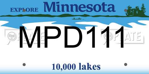 MPD111 Minnesota License Plate