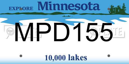 MPD155 Minnesota License Plate