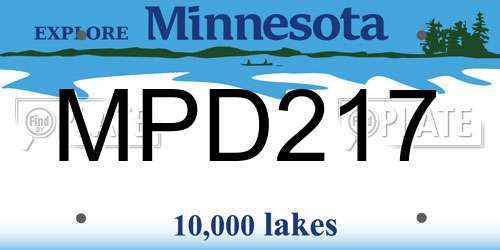 MPD217 Minnesota License Plate