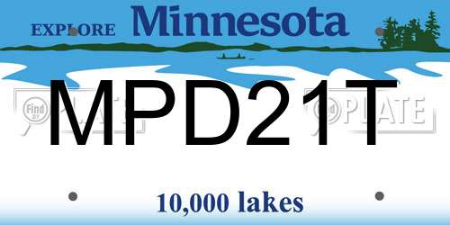 MPD21T Minnesota License Plate