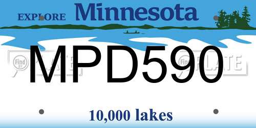 MPD590 Minnesota License Plate