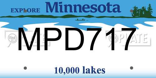 MPD717 Minnesota License Plate
