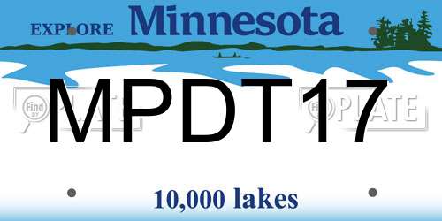MPDT17 Minnesota License Plate