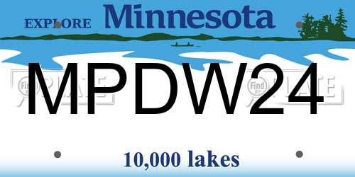 MPDW24 Minnesota License Plate