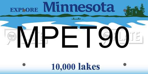 MPET90 Minnesota License Plate