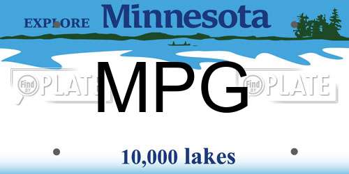 MPG Minnesota License Plate