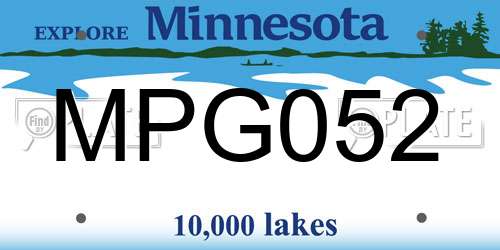 MPG052 Minnesota License Plate