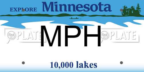 MPH Minnesota License Plate