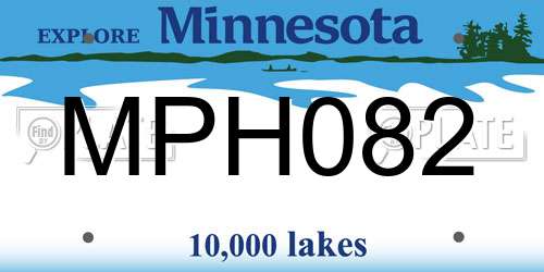 MPH082 Minnesota License Plate