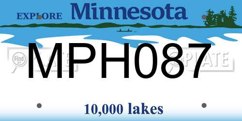 MPH087 Minnesota License Plate