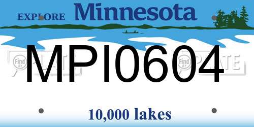 MPI0604 Minnesota License Plate