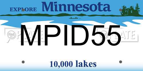MPID55 Minnesota License Plate