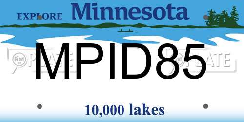 MPID85 Minnesota License Plate