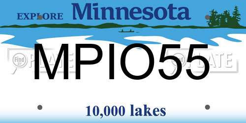 MPIO55 Minnesota License Plate