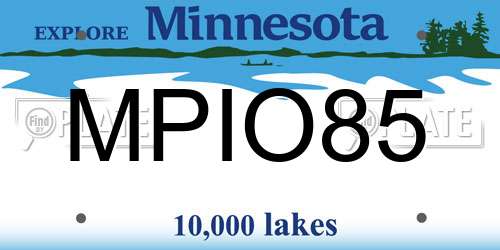 MPIO85 Minnesota License Plate