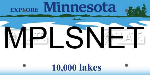 MPLSNET Minnesota License Plate