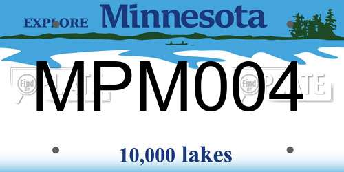 MPM004 Minnesota License Plate