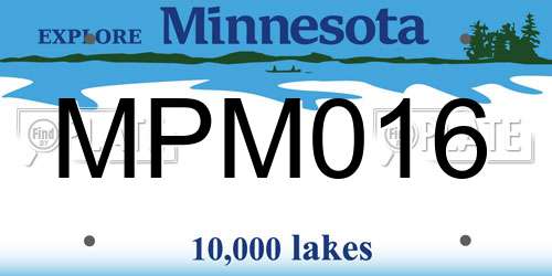 MPM016 Minnesota License Plate