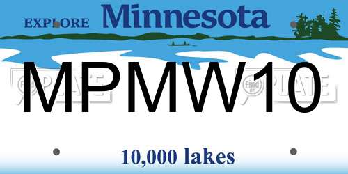 MPMW10 Minnesota License Plate