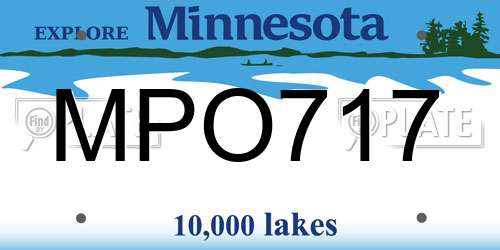 MPO717 Minnesota License Plate