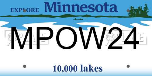 MPOW24 Minnesota License Plate