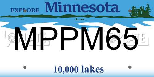 MPPM65 Minnesota License Plate