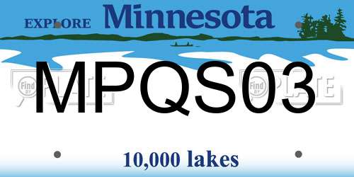 MPQS03 Minnesota License Plate