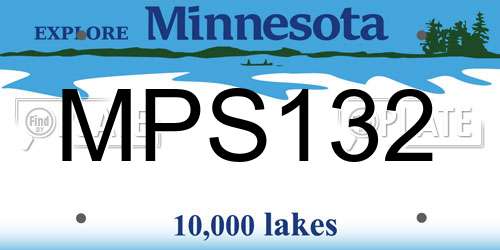 MPS132 Minnesota License Plate