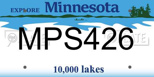 MPS426 Minnesota License Plate