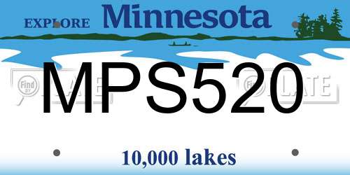 MPS520 Minnesota License Plate