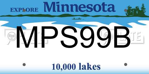 MPS99B Minnesota License Plate