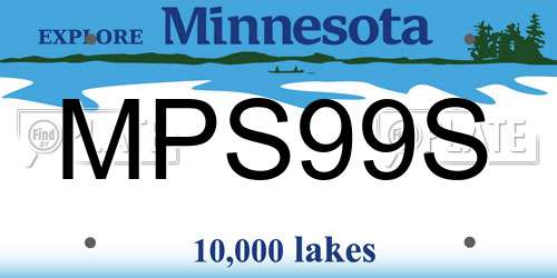 MPS99S Minnesota License Plate