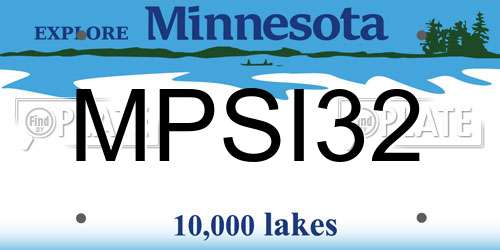 MPSI32 Minnesota License Plate