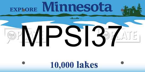 MPSI37 Minnesota License Plate