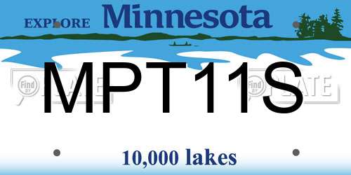 MPT11S Minnesota License Plate