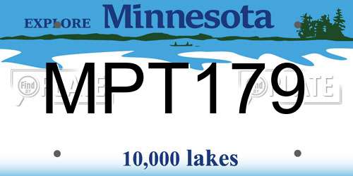 MPT179 Minnesota License Plate