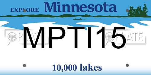 MPTI15 Minnesota License Plate