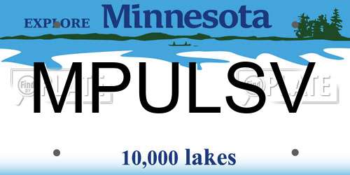 MPULSV Minnesota License Plate