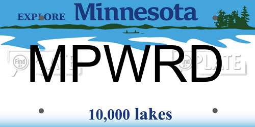 MPWRD Minnesota License Plate