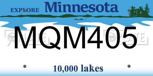 MQM405 Minnesota License Plate