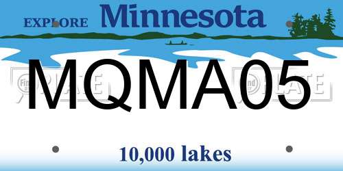 MQMA05 Minnesota License Plate