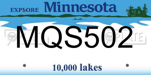 MQS502 Minnesota License Plate